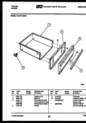 DRAWER PARTS Diagram and Parts List for 73-3757-23-08  Tappan Range