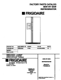 COVER Diagram and Parts List for FRS26ZNJSB1  Frigidaire Refrigerator