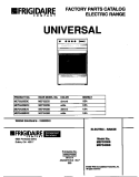 COVER Diagram and Parts List for MEF322BBDE  Frigidaire Range