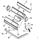 CONSOLE, CONTROLS, TOP PANEL Diagram and Parts List for DG8800PW1  Frigidaire Dryer