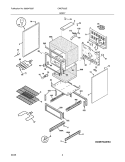 BODY Diagram and Parts List for CWEF322ES5  Westinghouse Range