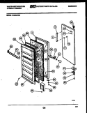 DOOR PARTS Diagram and Parts List for FU218LRW3  Frigidaire Freezer