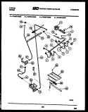 BURNER, MANIFOLD AND GAS CONTROL Diagram and Parts List for 72-3657-00-08  Tappan Range
