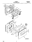 DOOR Diagram and Parts List for FEB398WECD  Frigidaire Wall Oven
