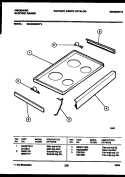 COOKTOP PARTS Diagram and Parts List for REG638BNL3  Frigidaire Range