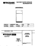 COVER Diagram and Parts List for MRT16PNED2  Frigidaire Refrigerator