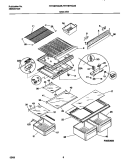 SHELVES Diagram and Parts List for FRT18TRCW6  Frigidaire Refrigerator