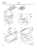 SHELVES Diagram and Parts List for FRT21P6CSB1  Frigidaire Refrigerator