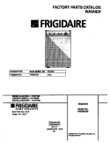COVER Diagram and Parts List for FWS6976FS0  Frigidaire Washer