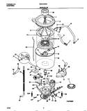 MOTOR / TUB Diagram and Parts List for GWX435RBD4  Gibson Washer