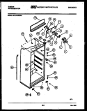 CABINET PARTS Diagram and Parts List for RT17F3WX4A  Gibson Refrigerator