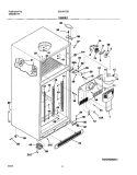 CABINET Diagram and Parts List for GS21HTZBC1  Frigidaire Refrigerator