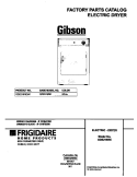 COVER Diagram and Parts List for GDE216REW1  Gibson Dryer