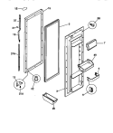 REFRIGERATOR DOOR Diagram and Parts List for FRS22WNCW1  Frigidaire Refrigerator
