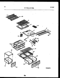 SHELVES AND SUPPORTS Diagram and Parts List for RT174MLW1  Frigidaire Refrigerator