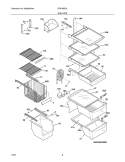 SHELVES Diagram and Parts List for FRSHB5EHSB4  Frigidaire Refrigerator