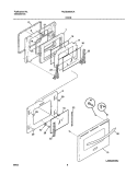 DOOR Diagram and Parts List for PLES389DCA  Frigidaire Range