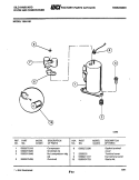 COMPRESSOR Diagram and Parts List for 18HA181  Frigidaire Air Conditioner
