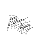 OVEN DOOR Diagram and Parts List for 36-3272-66-09  Tappan Range