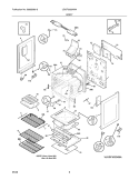 BODY Diagram and Parts List for LGGF3032KMA  Frigidaire Range
