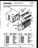 CABINET PARTS Diagram and Parts List for WAS183S2A2  Frigidaire Air Conditioner