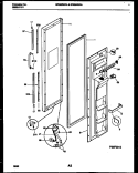 FREEZER DOOR PARTS Diagram and Parts List for GRS24WRAD0  Gibson Refrigerator