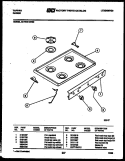 COOKTOP PARTS Diagram and Parts List for 30-7647-23-03  Tappan Range
