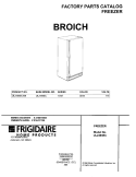 COVER Diagram and Parts List for UL2494ECW8  Frigidaire Freezer