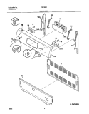 BACKGUARD Diagram and Parts List for FEF366CSB  Frigidaire Range