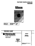 COVER Diagram and Parts List for GWT445RGS1  Gibson Washer