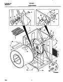 CABINET / DRUM Diagram and Parts List for FSE748GFS0  Frigidaire Dryer