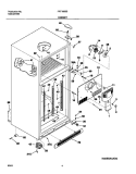 CABINET Diagram and Parts List for FRT185BSB0  Frigidaire Refrigerator
