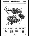 RACKS AND TRAYS Diagram and Parts List for SU211MR  Frigidaire Dishwasher