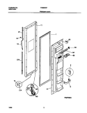 FREEZER DOOR Diagram and Parts List for FRS22ZRFD3  Frigidaire Refrigerator