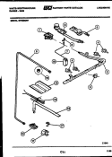 BURNER, MANIFOLD AND GAS CONTROL Diagram and Parts List for GF620ND1  Frigidaire Range