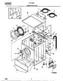 CABINET / DOOR / TOP Diagram and Parts List for FWT445GES0  Frigidaire Washer
