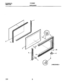 UPPER DOOR Diagram and Parts List for TGO356BFD3  Frigidaire Range