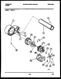 BLOWER AND DRIVE PARTS Diagram and Parts List for DEFW3  Frigidaire Dryer
