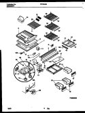SHELVES AND SUPPORTS Diagram and Parts List for FRT20JRAD0  Frigidaire Refrigerator