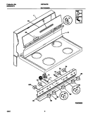 BACKGUARD Diagram and Parts List for MEF302PBWJ  Frigidaire Range