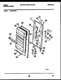 DOOR PARTS Diagram and Parts List for GFU21M9AW1  Gibson Freezer