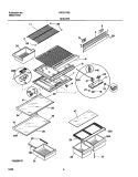 SHELVES Diagram and Parts List for FRT21TSGD2  Frigidaire Refrigerator