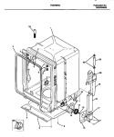 TUB Diagram and Parts List for FDB765RCR0  Frigidaire Dishwasher