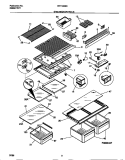 SHELVES / CONTROLS Diagram and Parts List for FRT16RSCW2  Frigidaire Refrigerator