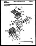 SHELVES AND SUPPORTS Diagram and Parts List for RT19F3WT3H  Gibson Refrigerator