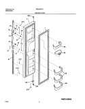 FREEZER DOOR Diagram and Parts List for FRS26KF7AB6  Frigidaire Refrigerator