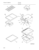 SHELVES Diagram and Parts List for CRTE184IJS3  Frigidaire Refrigerator