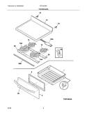 TOP/DRAWER Diagram and Parts List for FEF366EMF  Frigidaire Range