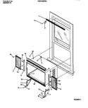 WINDOW MOUNTING PARTS Diagram and Parts List for WAS186W2A2  Frigidaire Air Conditioner