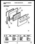 DOOR PARTS Diagram and Parts List for KF100KDD5  Frigidaire Range